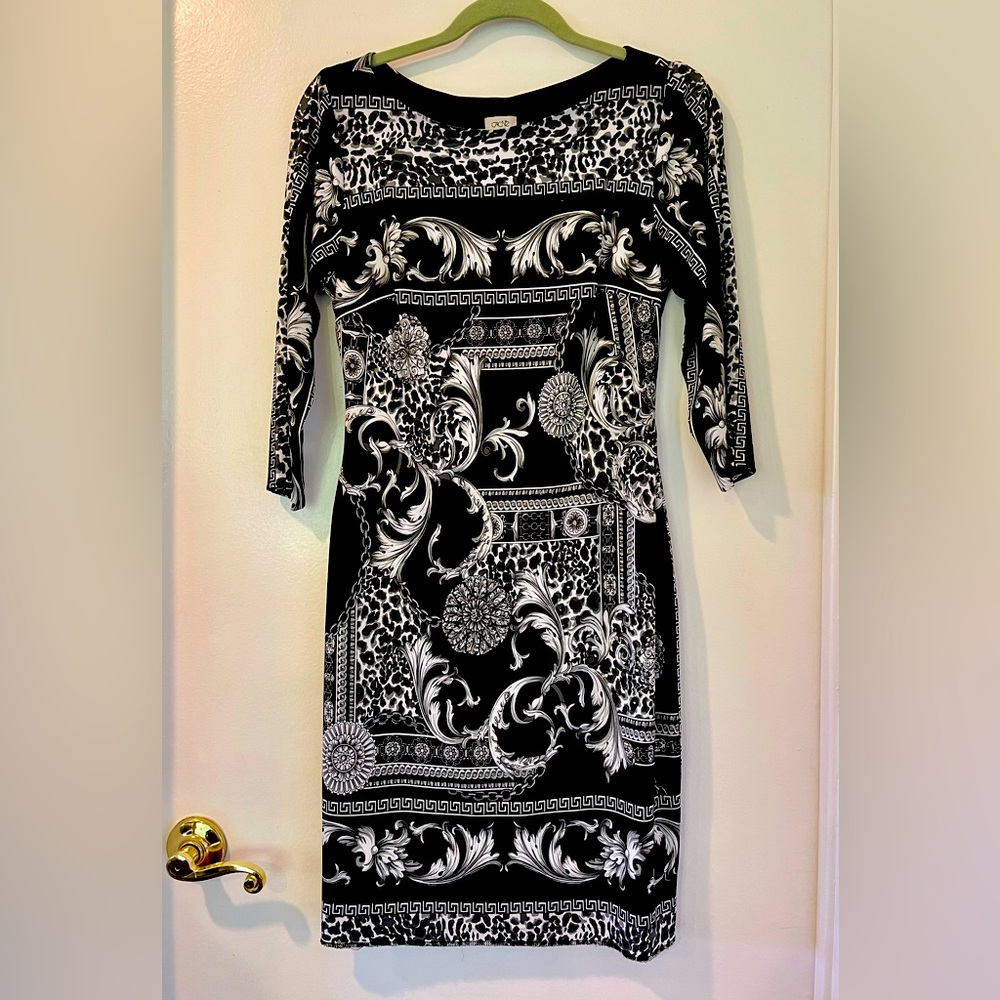 Cache Black & White Dress